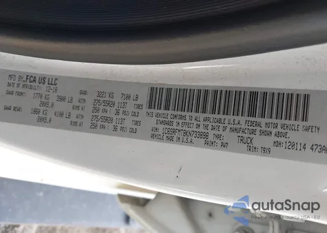 2019 Ram 1500 Big Horn/Lone Star 4X4 6'4 Box z USA, uszkodzony, nr VIN 1C6SRFMT8KN733898